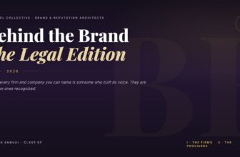 Behind the Brand: The Legal Edition 2026 announcement graphic from Counsel Collective