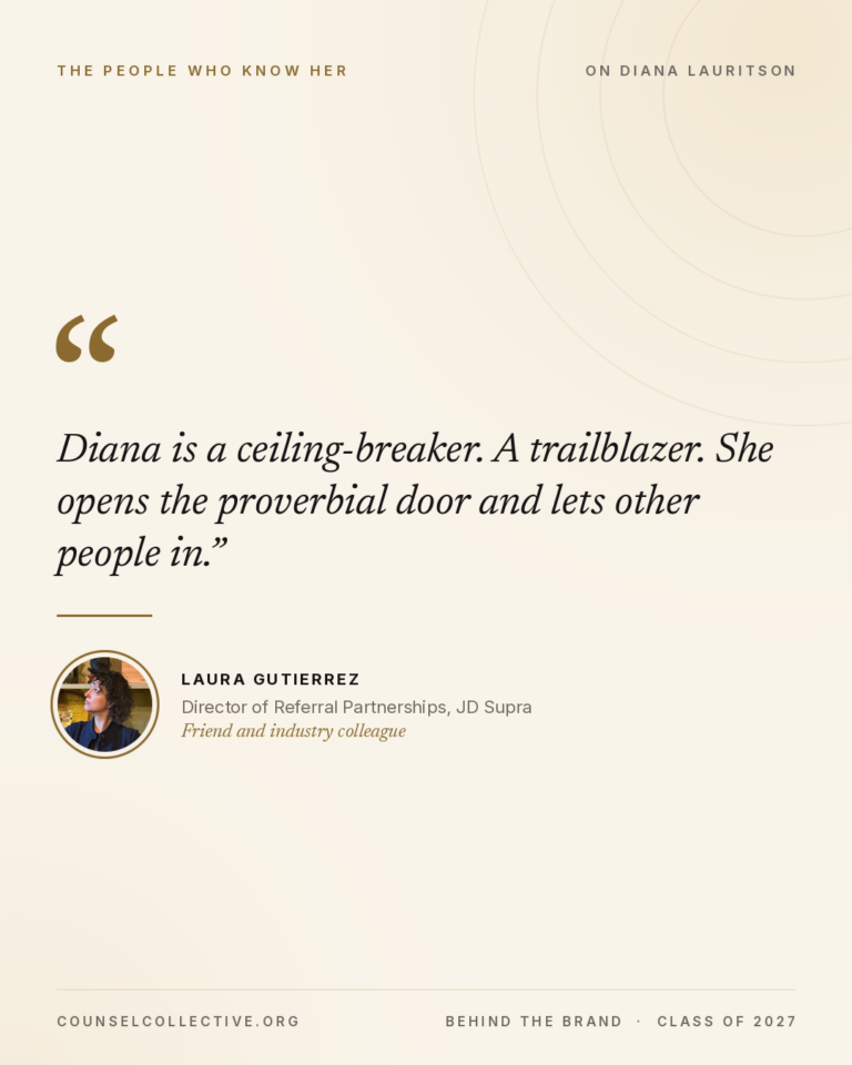 Laura Gutierrez on Diana Lauritson card